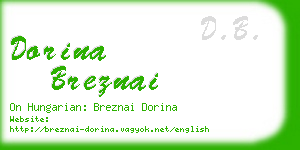 dorina breznai business card